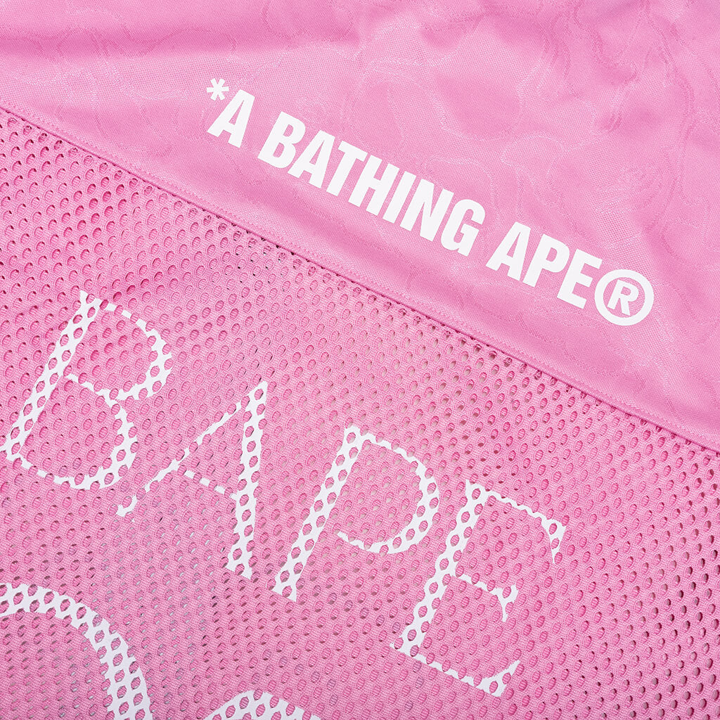 Line Camo Multi Logo Relaxed Fit Football Jersey - Pink