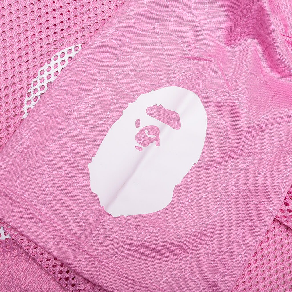 Line Camo Multi Logo Relaxed Fit Football Jersey - Pink