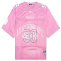 Line Camo Multi Logo Relaxed Fit Football Jersey - Pink
