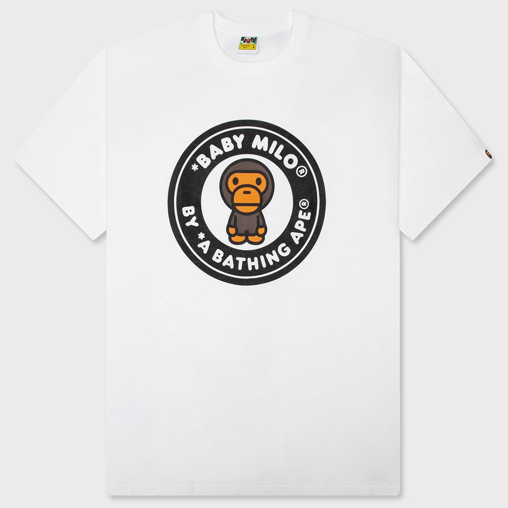 Line Camo Milo Busy Works Tee - White