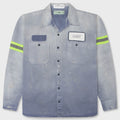 Line Cotton Shirt - Navy