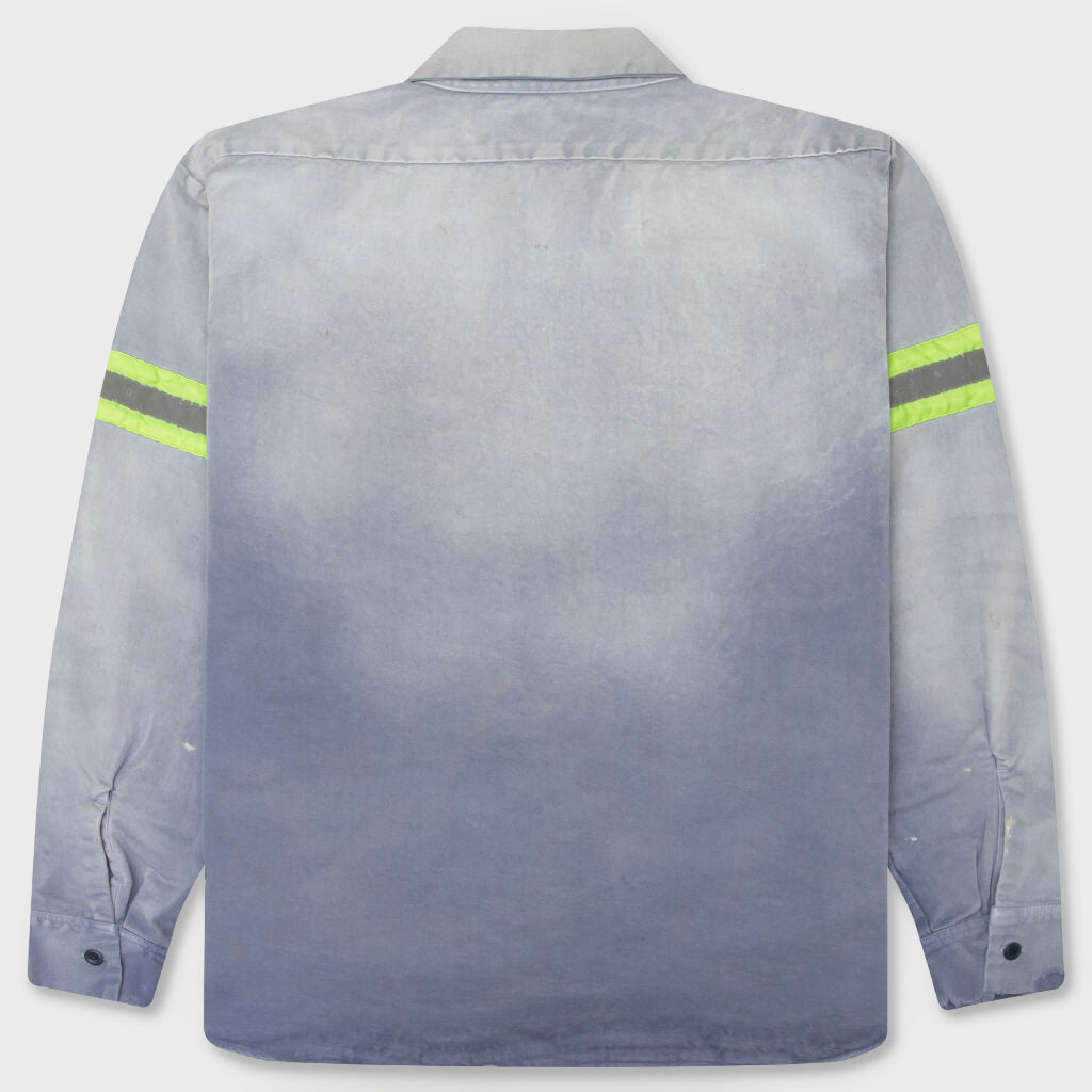 Line Cotton Shirt - Navy