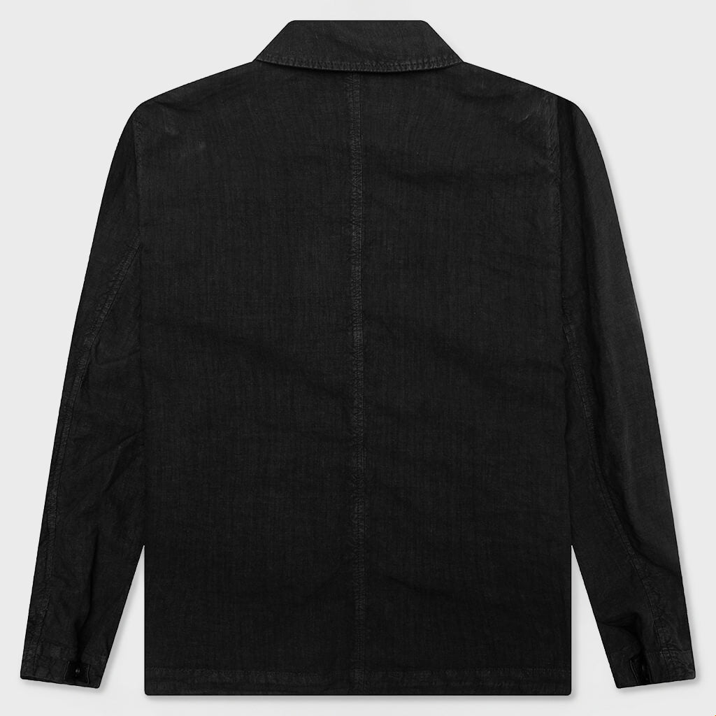 Lino Nylon Tela Field Jacket - Black
