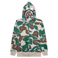 Liquid Camo Shark Relaxed Fit Full Zip Hoodie - Olive Drab
