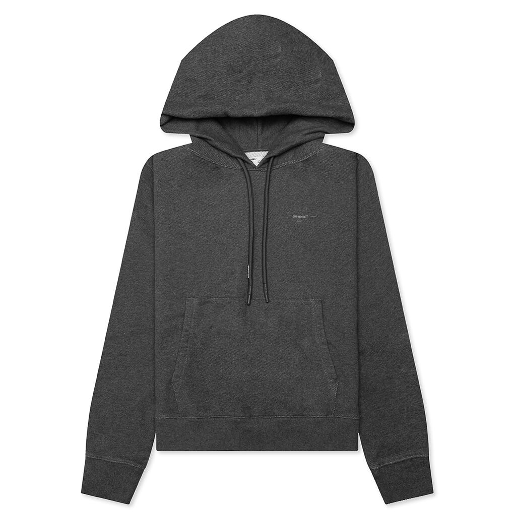 Logo Slim Hoodie - Melange Grey