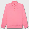 Logo Embroidered Long-Sleeve Polo Shirt - Candy Pink