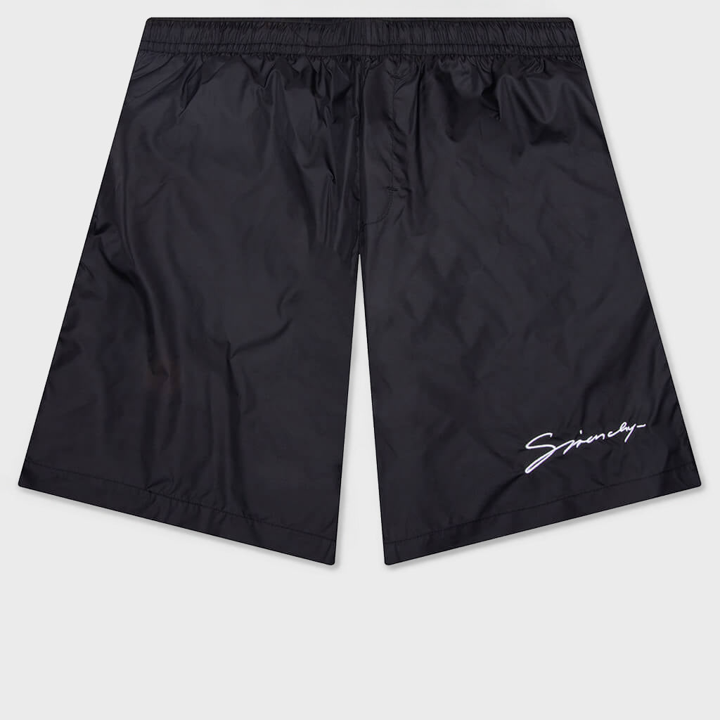 Signature Logo Swim Shorts - Black/White