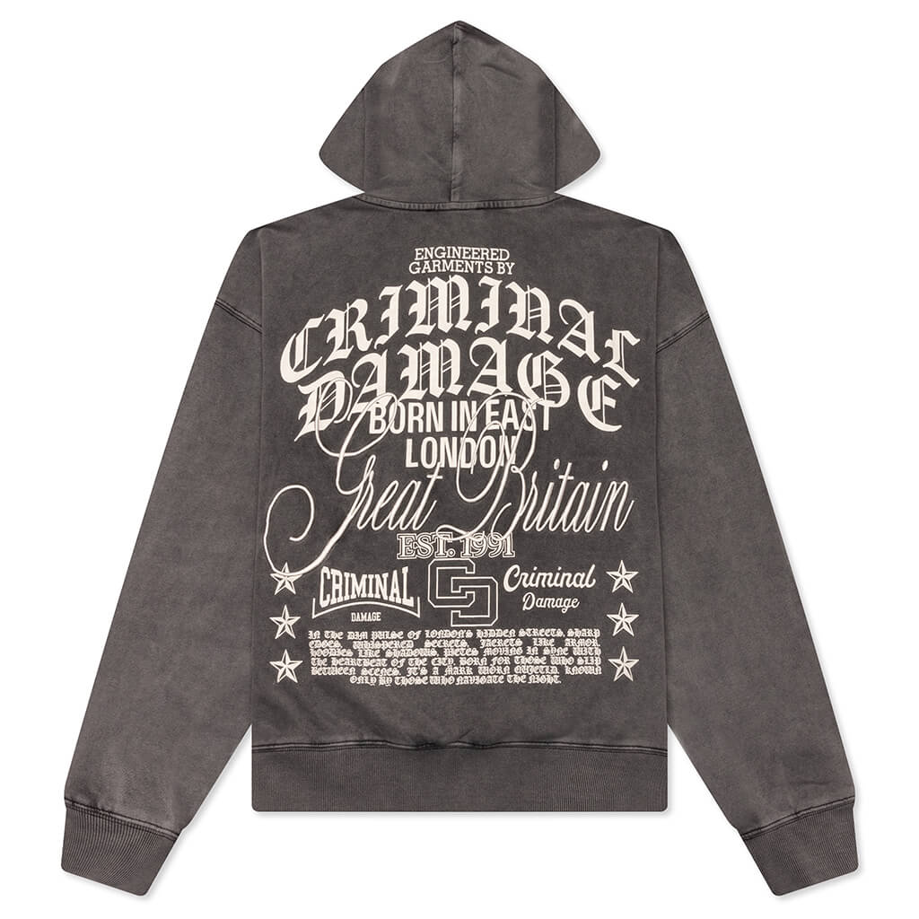Logo Mania Hood - Washed Grey