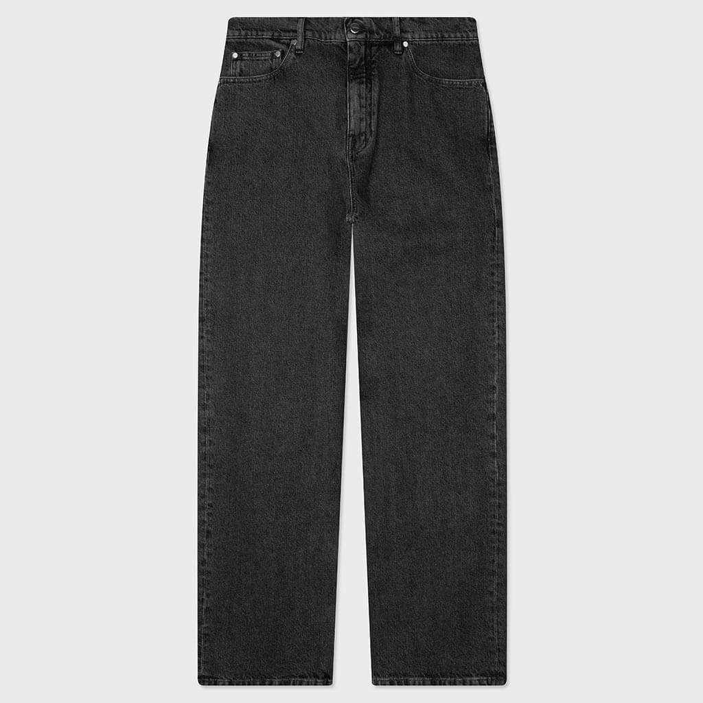Loose Lightweight Denim Trousers - Lava Stone