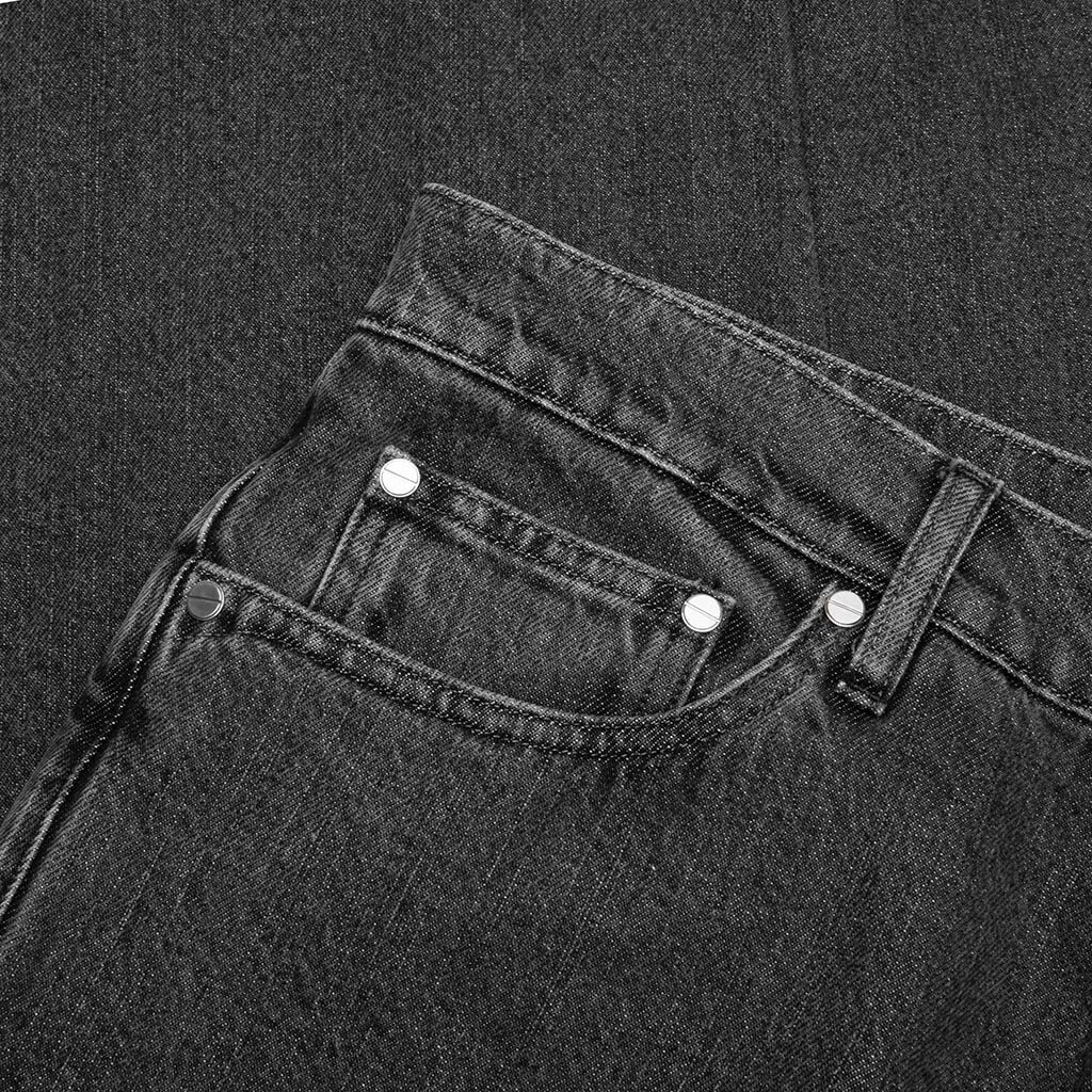 Loose Lightweight Denim Trousers - Lava Stone