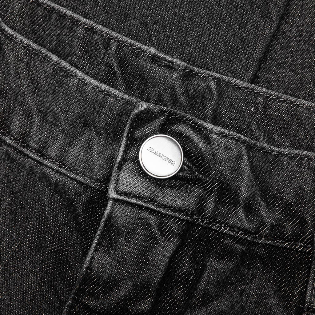 Loose Lightweight Denim Trousers - Lava Stone