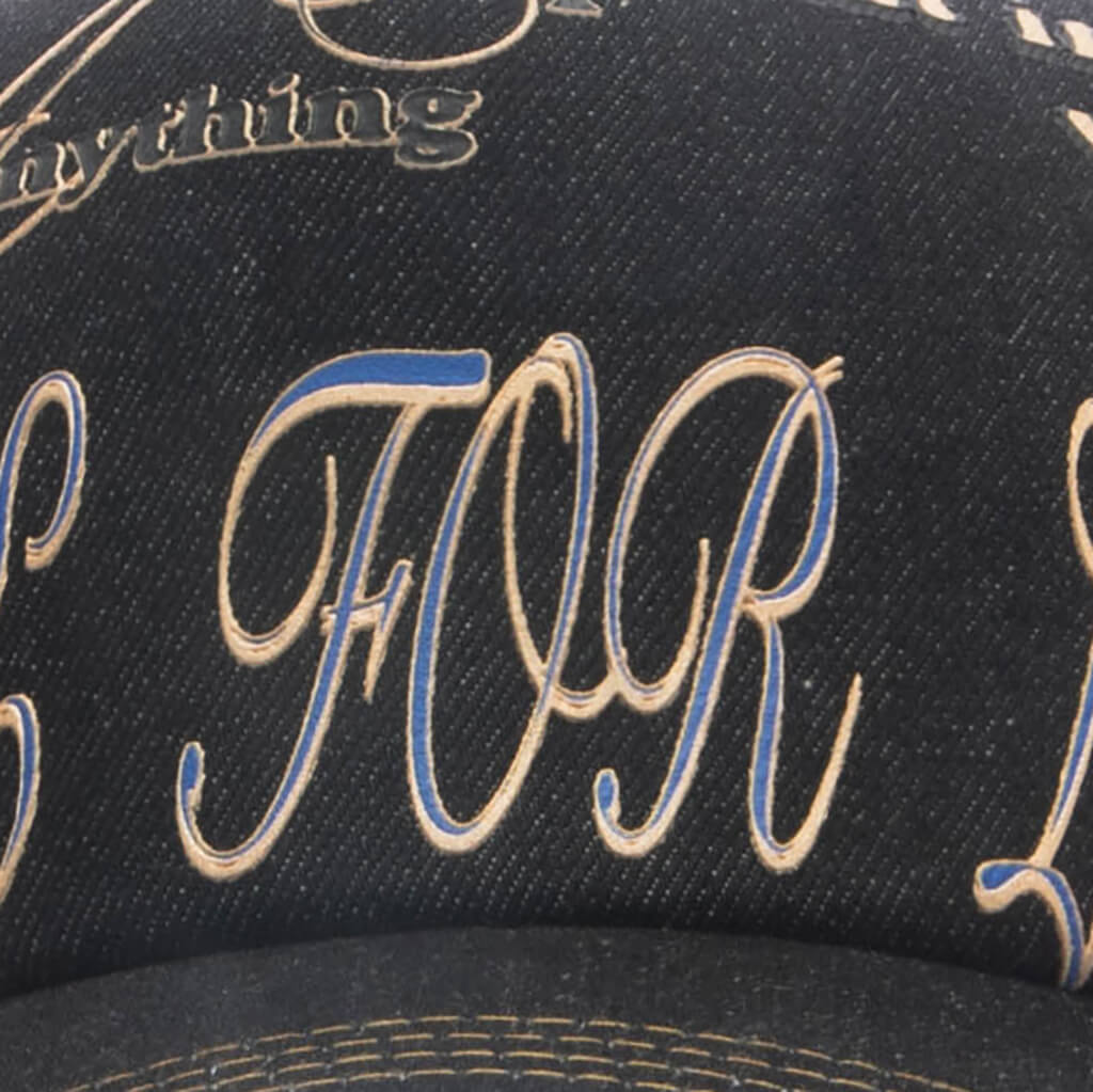 Love For Life Trucker Cap - Black Denim