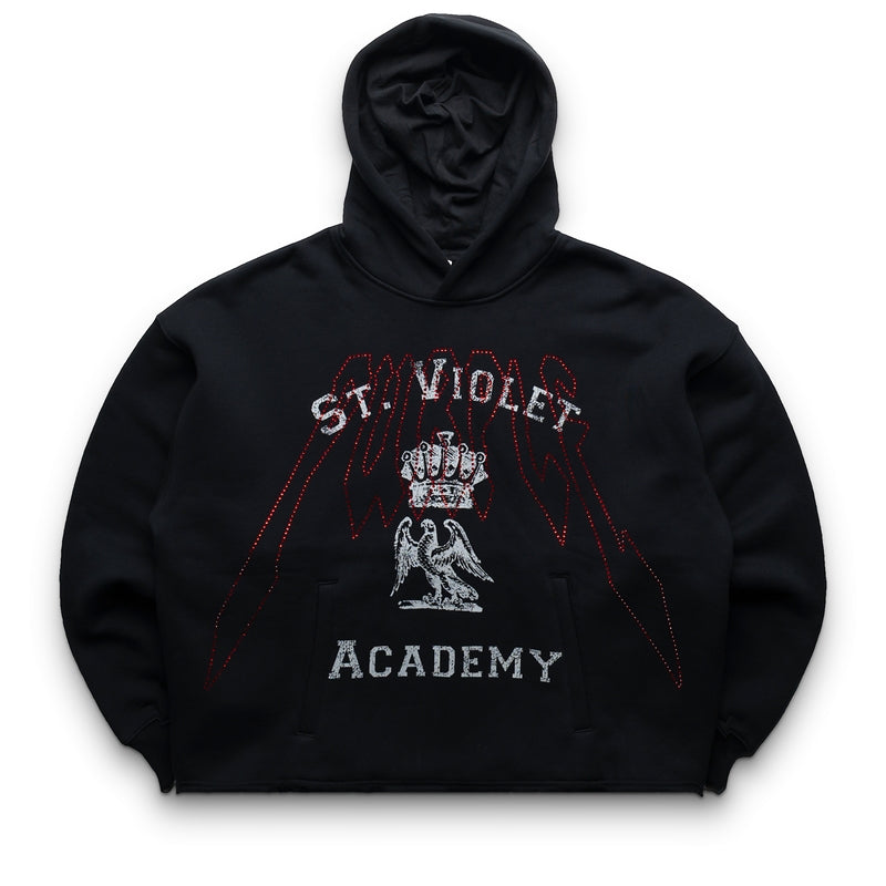 Purple Brand St. Violet Crystals Hoodie - Black