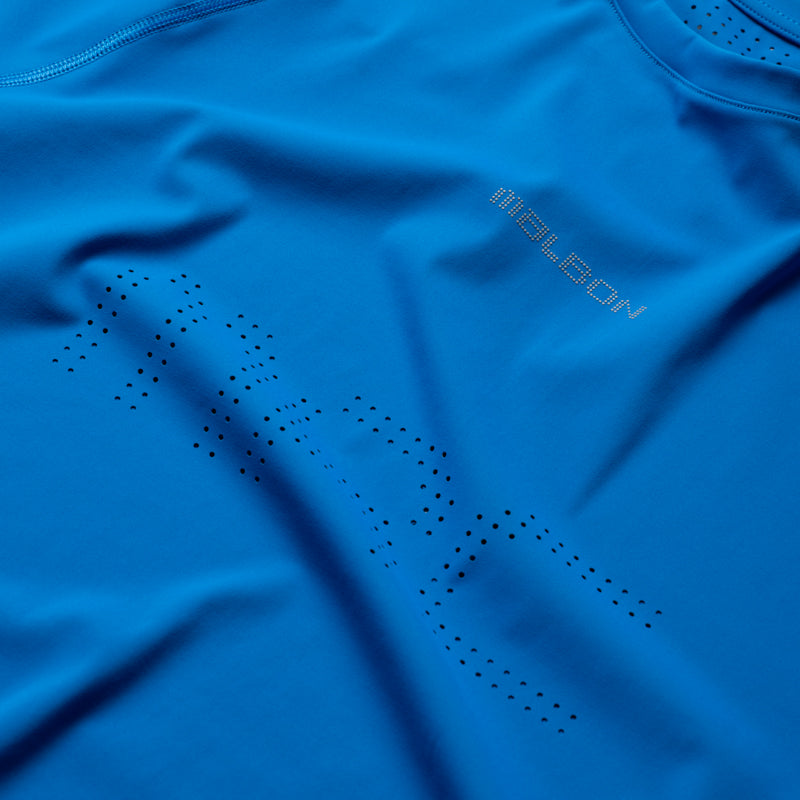 Malbon Run Club MRC Baselayer Tee - Directoire Blue
