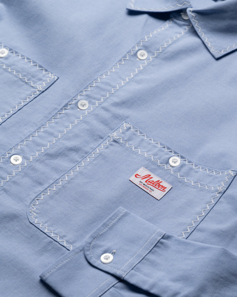 Malbon Golf Benchmark Shirt - Blue