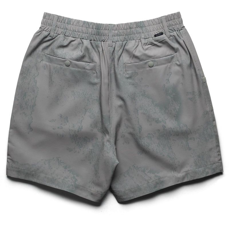 Malbon Golf Mesh Basket Pocket Short - Steel Ripple