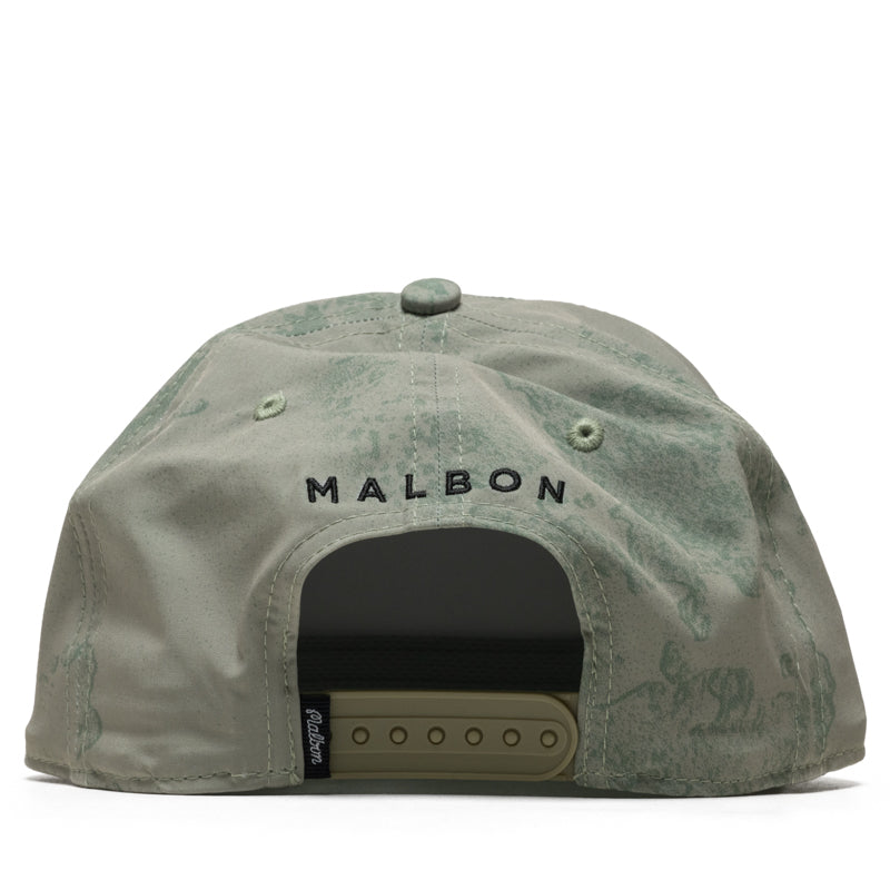 Malbon Golf And Tackle Snapback - Steel Ripple
