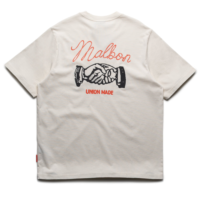 Malbon Golf Vista Union Made Tee - Ivory