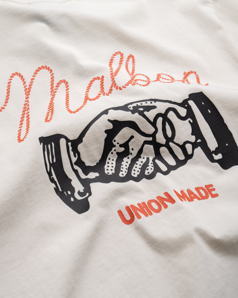 Malbon Golf Vista Union Made Tee - Ivory