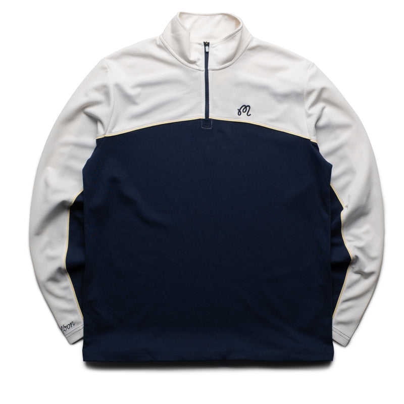 Malbon Golf Aurora Midlayer Quarter Zip - Navy