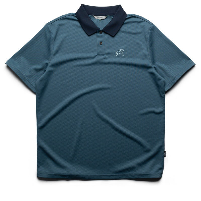 Malbon Golf Fairway Hex Polo - Slate