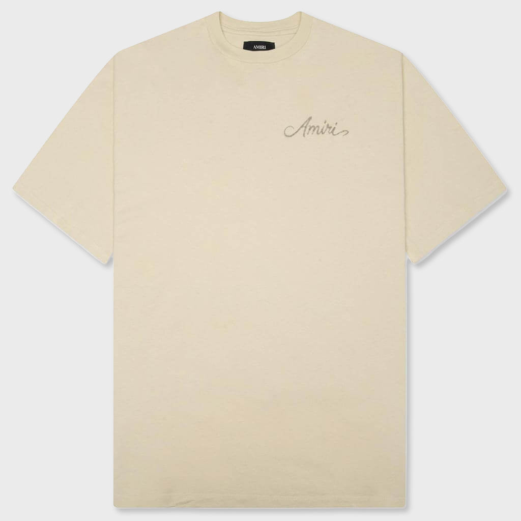 MA Quad Checkerboard OS Tee - Alabaster