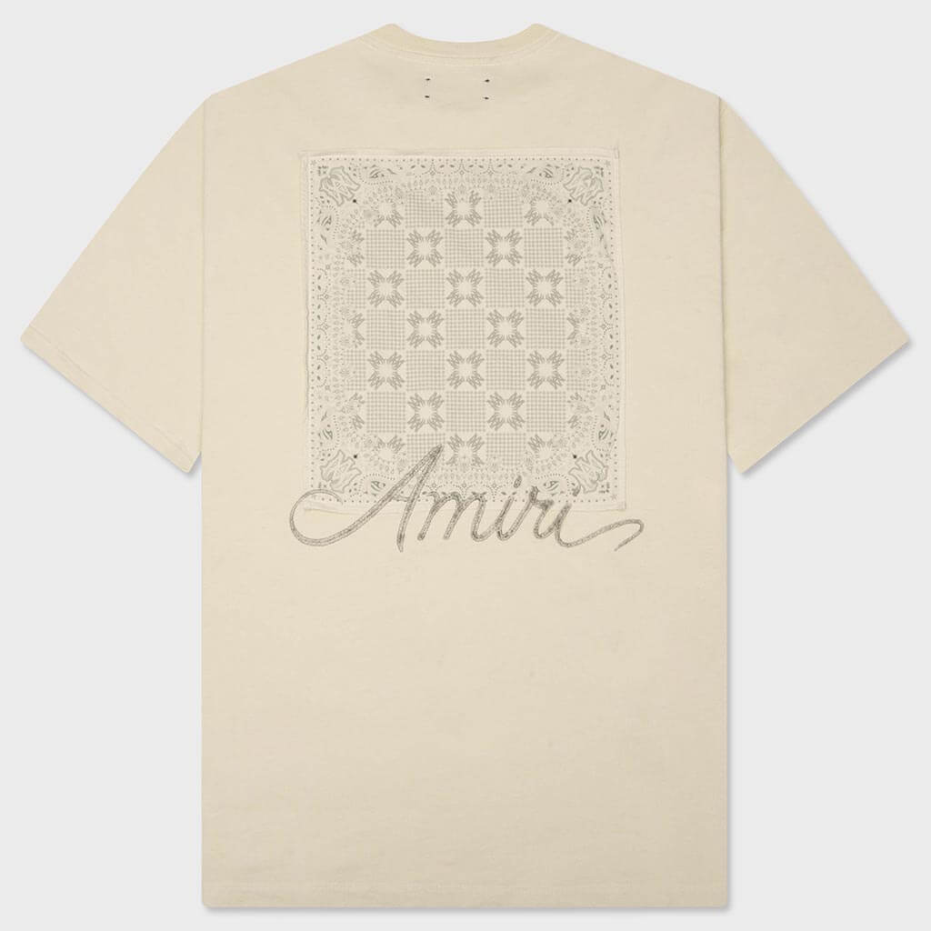 MA Quad Checkerboard OS Tee - Alabaster