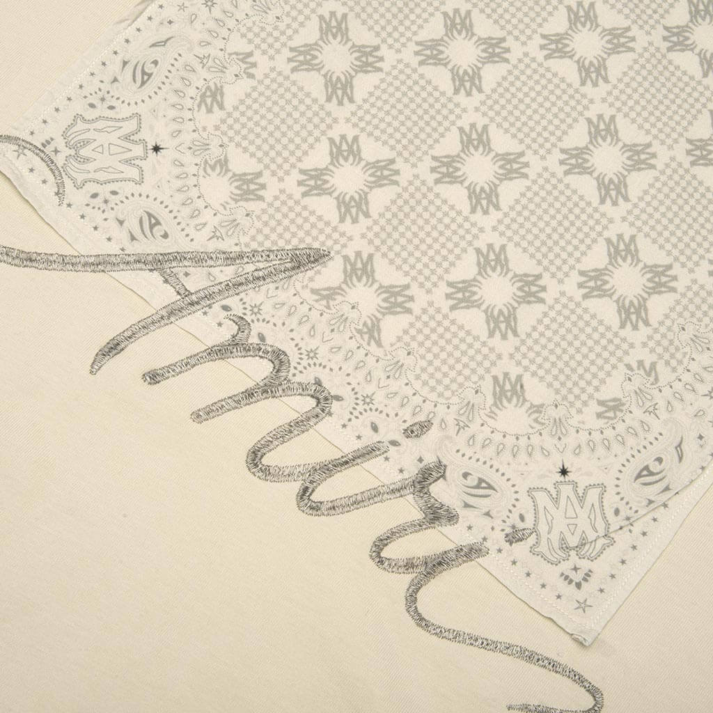 MA Quad Checkerboard OS Tee - Alabaster