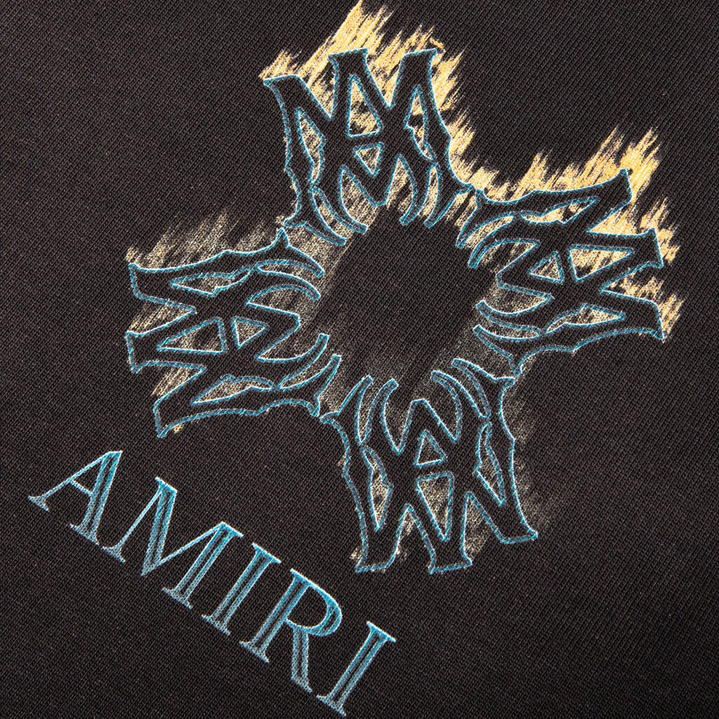 MA Quad Flames Oversized Tee - Black