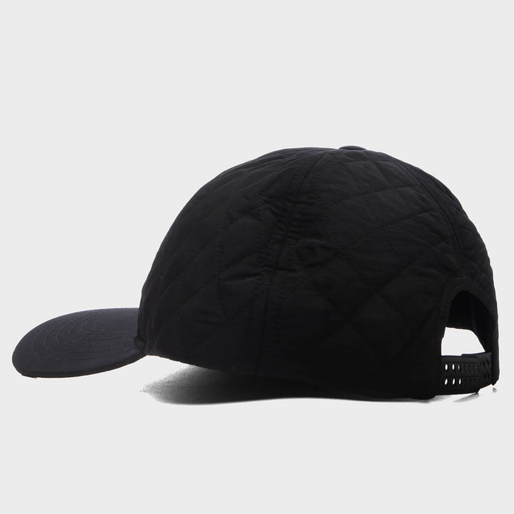 Quilted Surfwalk Snapback Cap - Black