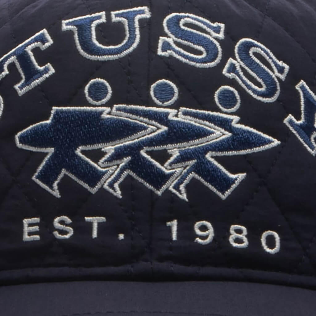 Quilted Surfwalk Snapback Cap - Navy