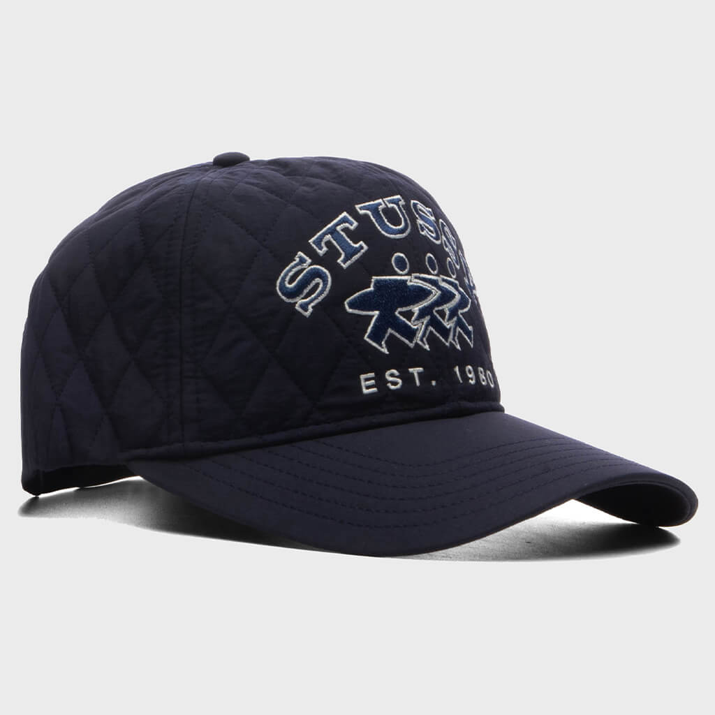 Quilted Surfwalk Snapback Cap - Navy
