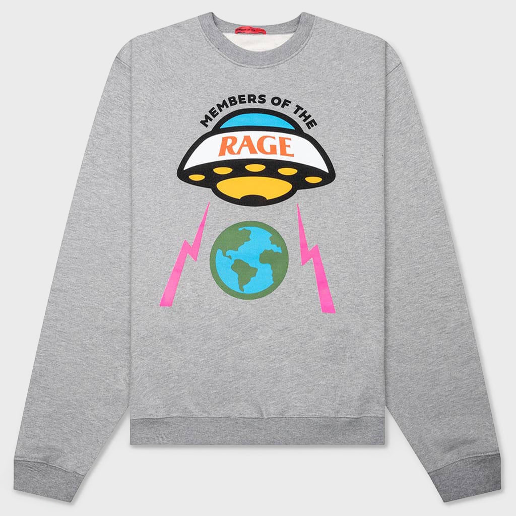Oversized Planet Crewneck - Heather Grey