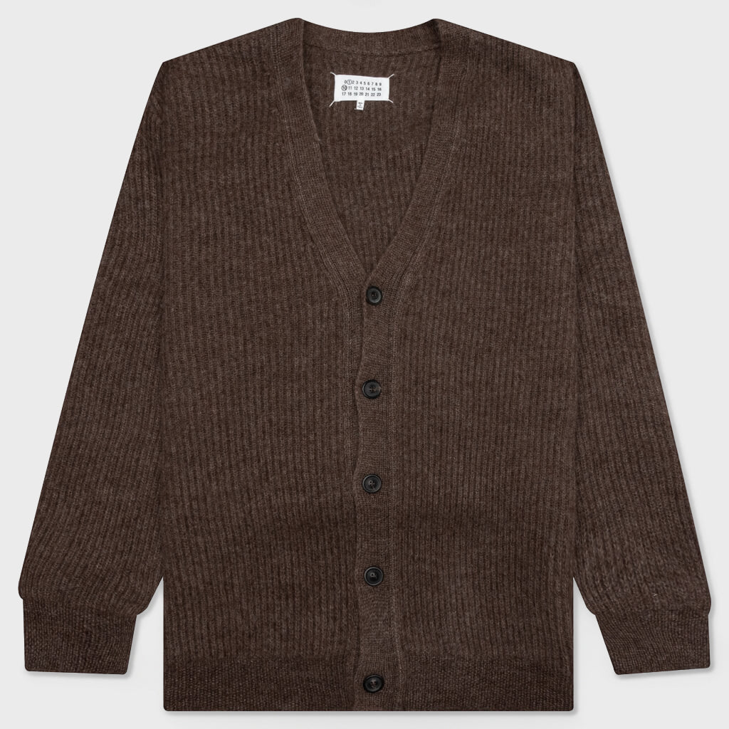 Button-Up Long-Sleeved Cardigan - Walnut