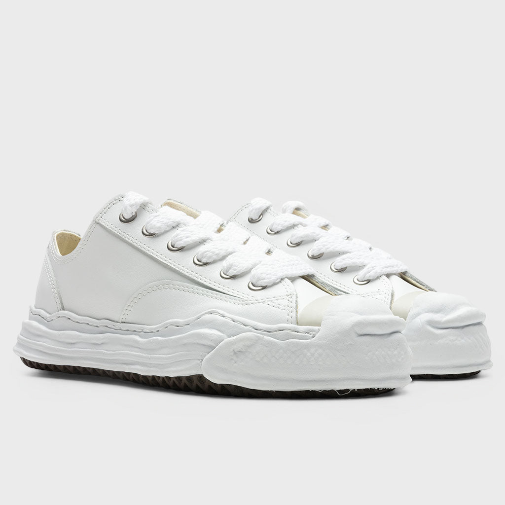 Hank Low OG Sole Toe Cap Leather Sneaker - White