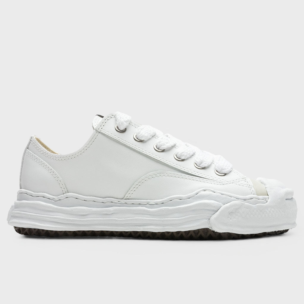 Hank Low OG Sole Toe Cap Leather Sneaker - White
