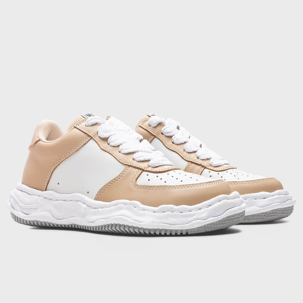 Wayne Low OG Sole Leather Sneaker - Beige/White