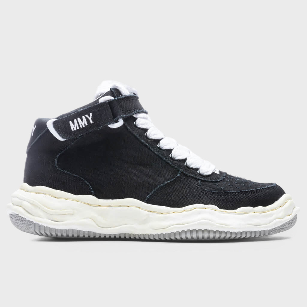 Wayne High OG Sole Washed Canvas Sneaker - Black