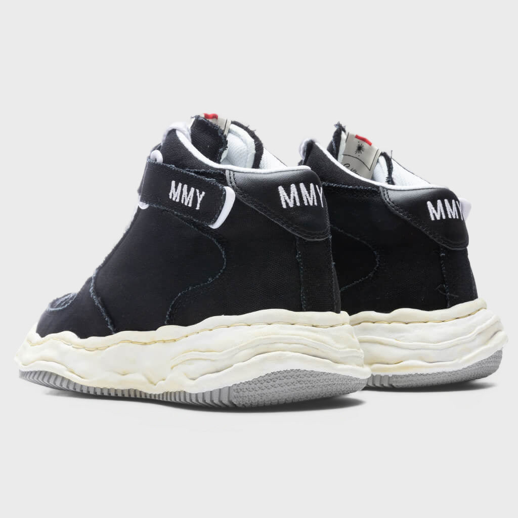 Wayne High OG Sole Washed Canvas Sneaker - Black