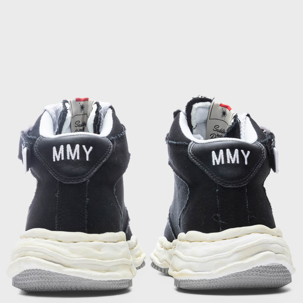Wayne High OG Sole Washed Canvas Sneaker - Black