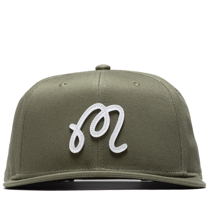 Malbon Golf M Script Snapback - Military Green