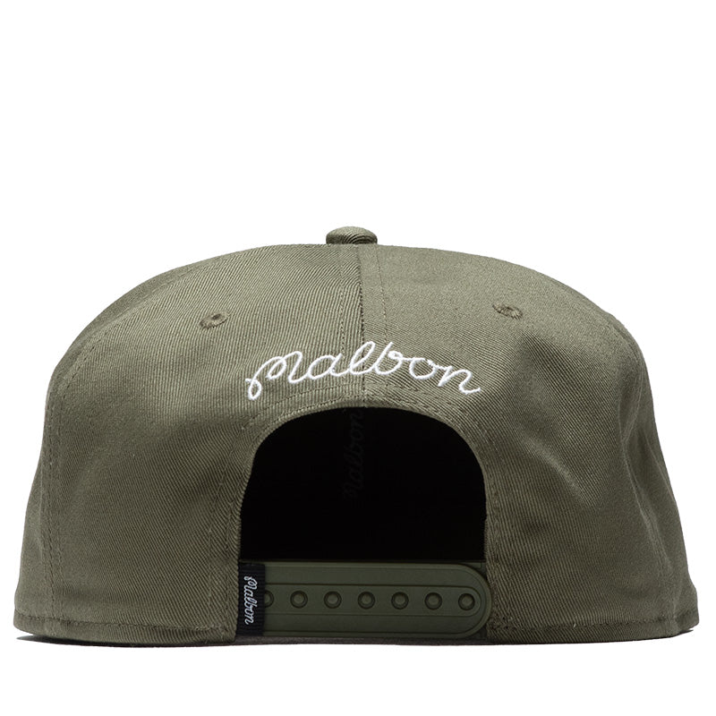 Malbon Golf M Script Snapback - Military Green