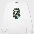 Marbling Camo Ape Head Relaxed Fit L/S Tee - White