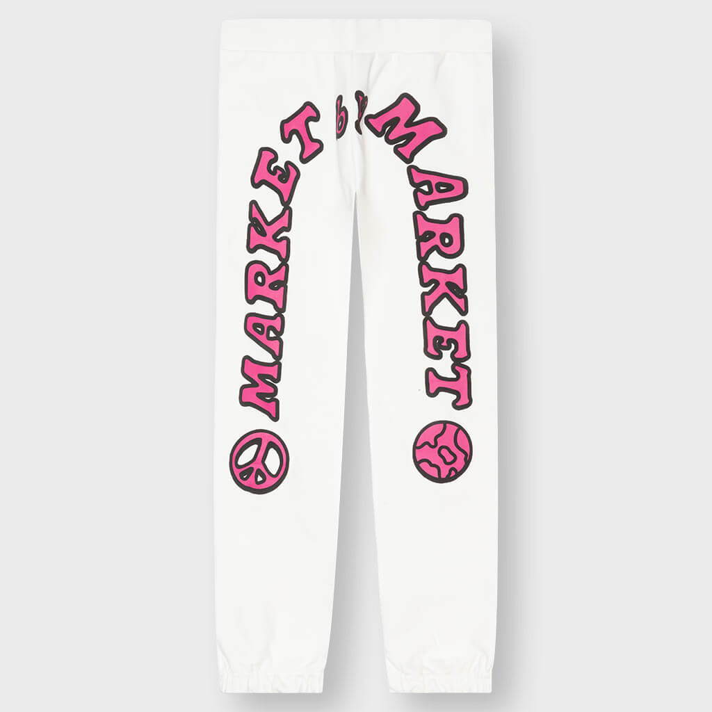 Cali Arc Peace Sweatpants - Cream