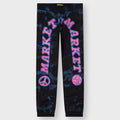 Cali Arc Peace Sweatpants - Navy Smoke Tie Dye