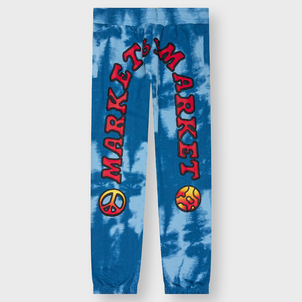 Cali Lock Gradient Tie-Dye Sweatpants - Blue