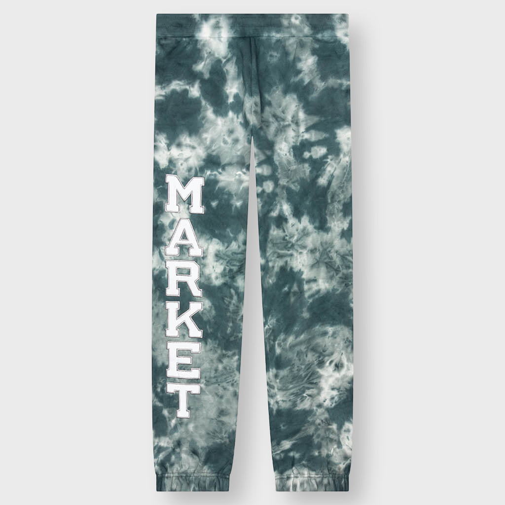 Tie-Dye Pocket Arc Reflective Sweatpants - Smoke Clouds Tie-Dye