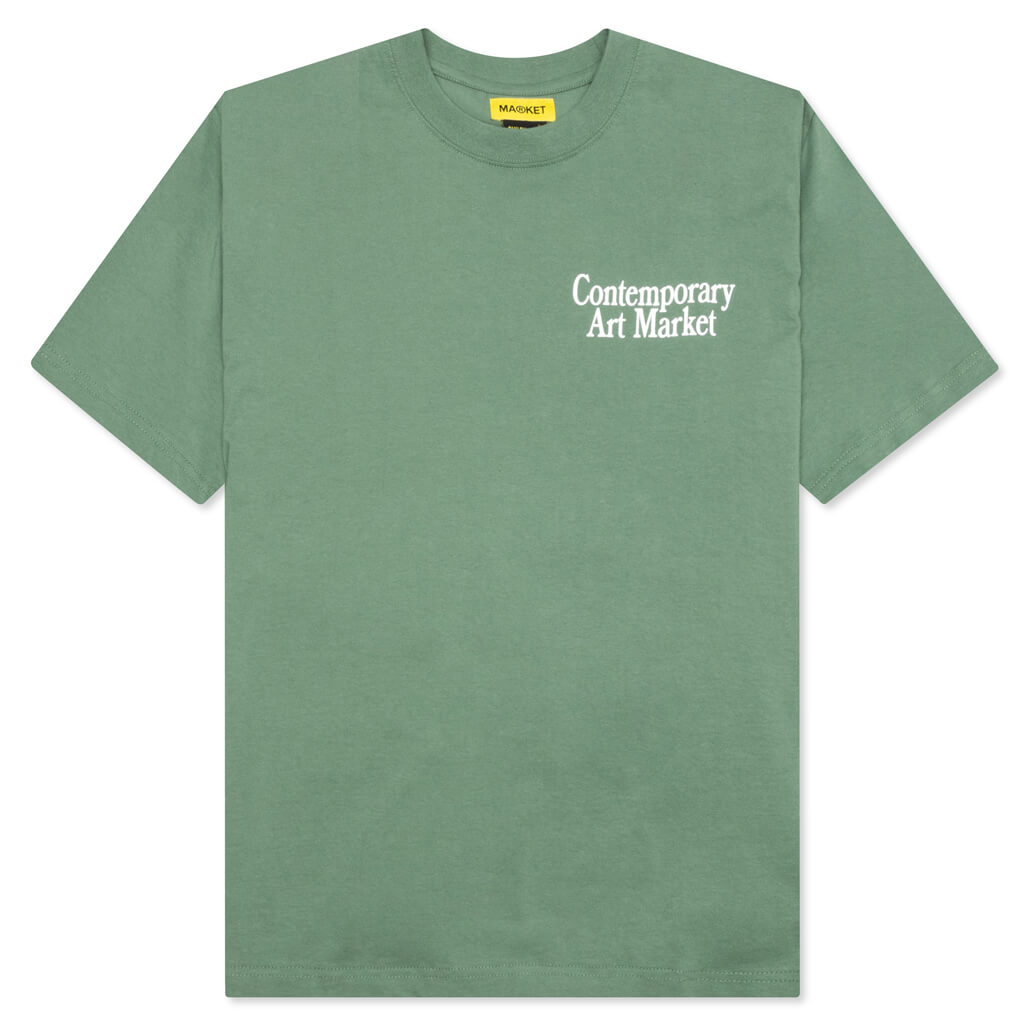 Smiley Contemporary Art T-Shirt - Sage