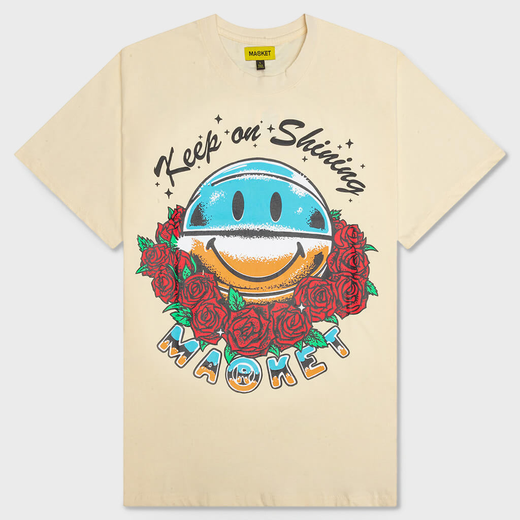 Smiley Keep on Shinning T-Shirt - Cream