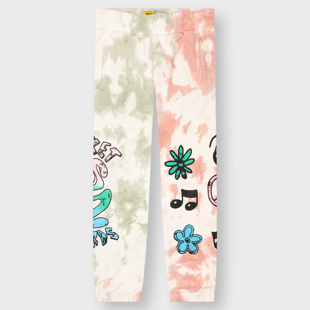 Smiley Records Angel Sigh Sweatpants - Sand Tie-Dye